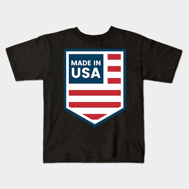 Made in usa Kids T-Shirt by white.ink